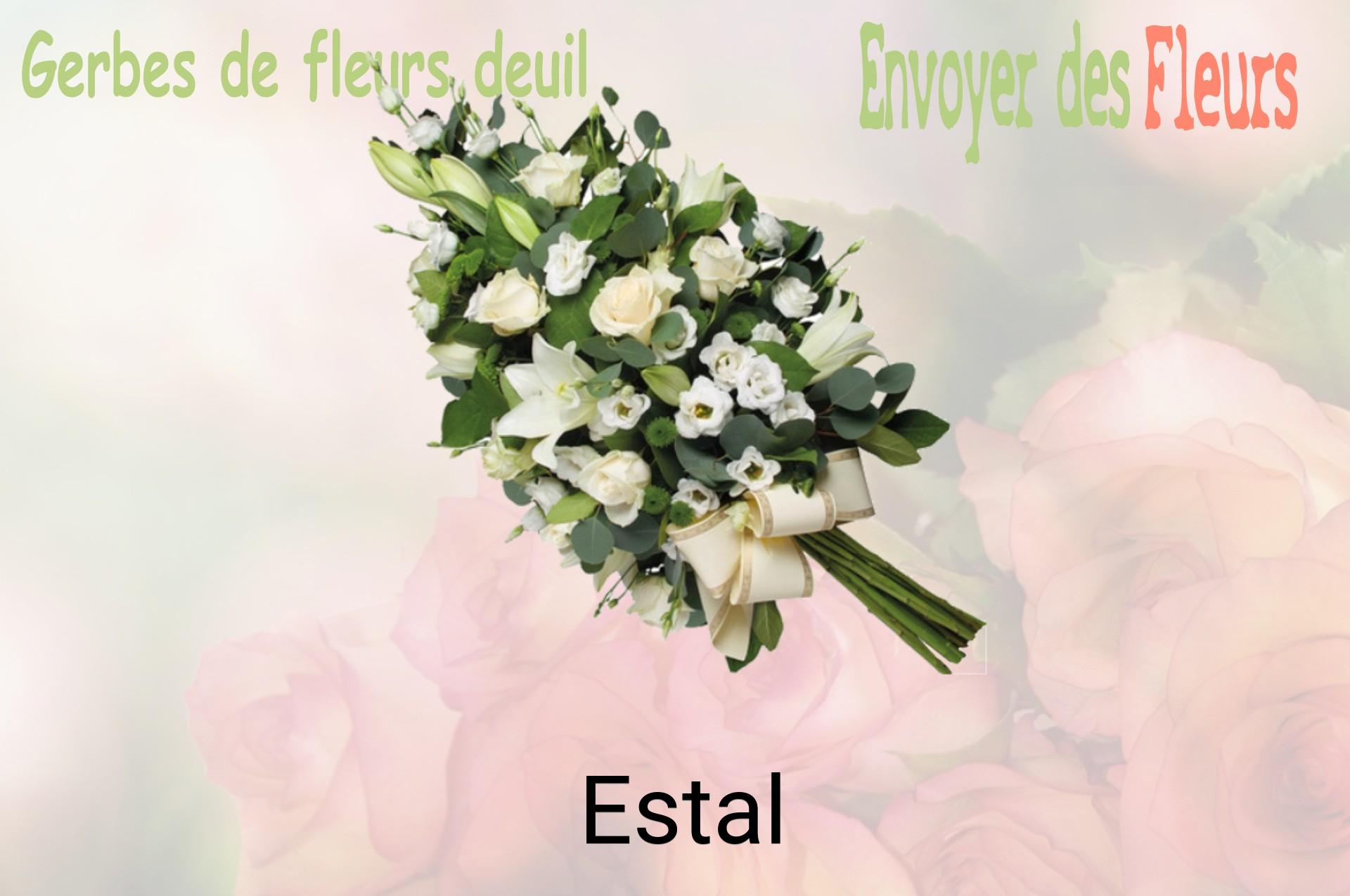 Gerbe de fleurs de deuil livrée à Estal